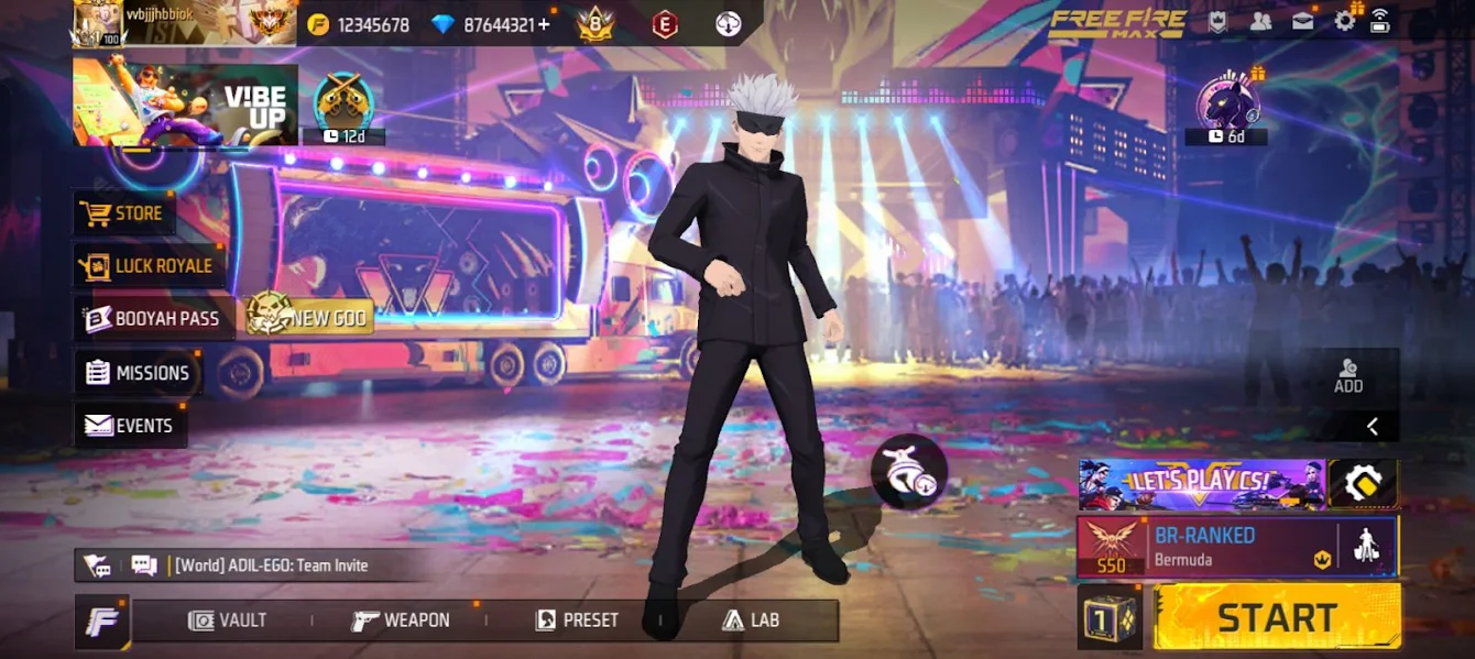 Akun FF Beta Android setup screenshot